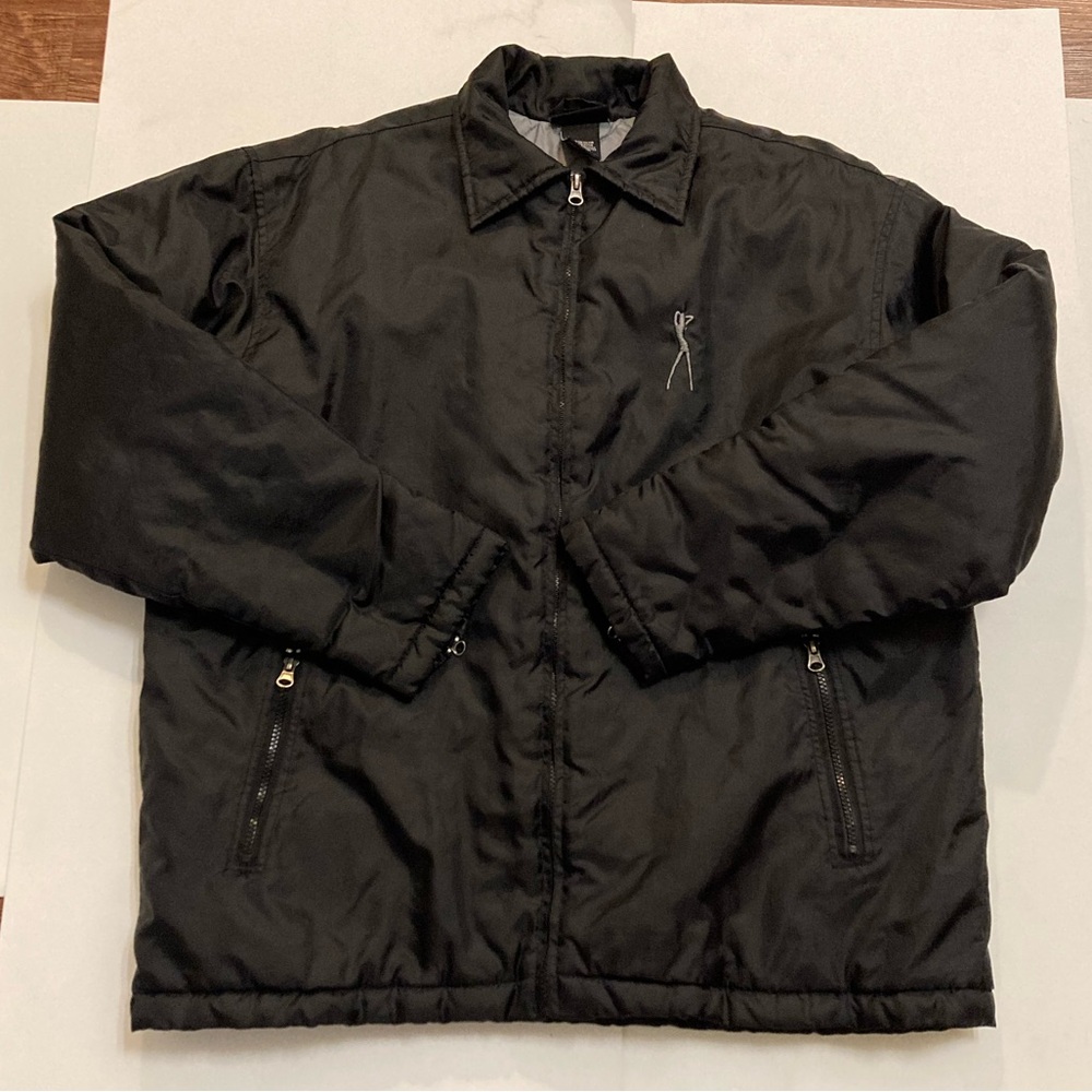 Hustler Full zip polyester med weight jacket embroidered black size large